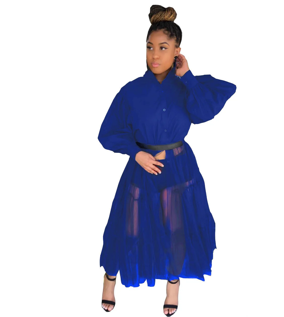 

Donsignet Women Dress Nightclub Mesh Stitched Black and White Long-sleeved Dress Spring Autumn Fashion Casual Vestidos Mujer