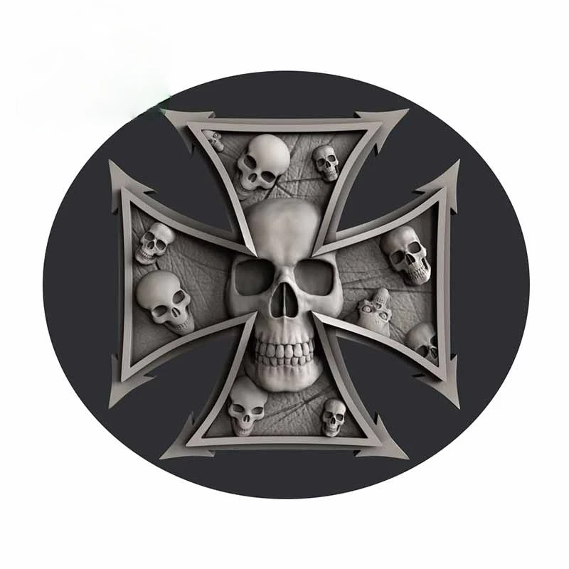 13 см для Железного креста черепа мотоцикла автомобиля бампера стикеры