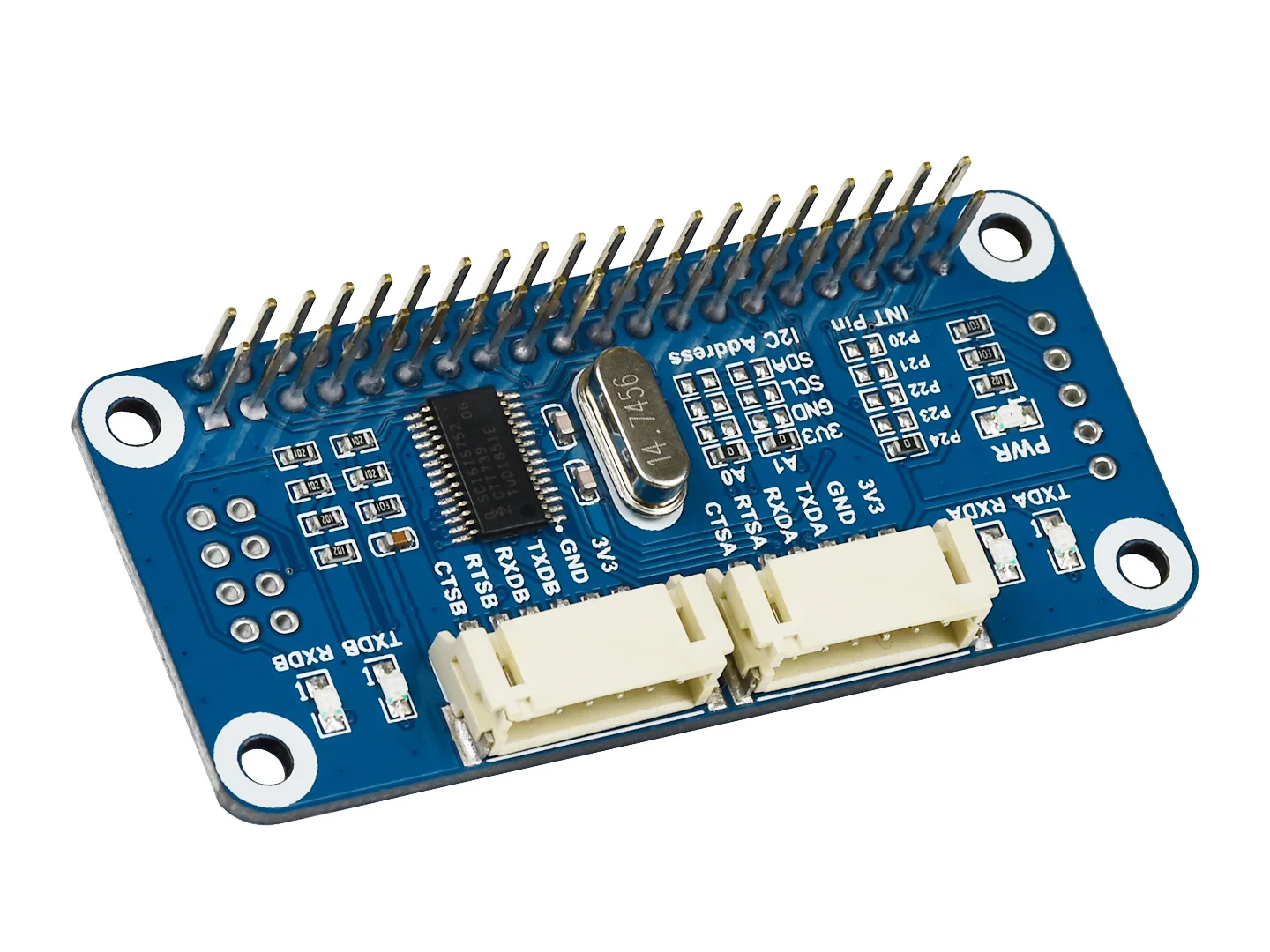 Последовательная плата расширения для Raspberry Pi интерфейс I2C обеспечивает 2