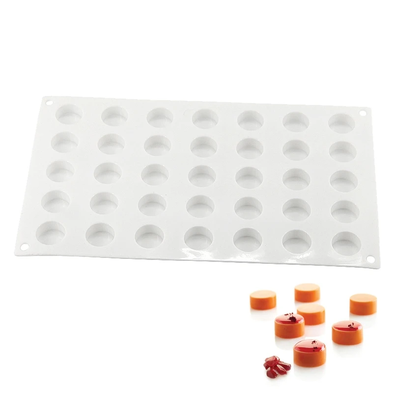 3D Силиконовая микро круглая 35 полость форма для десерта украшения торта