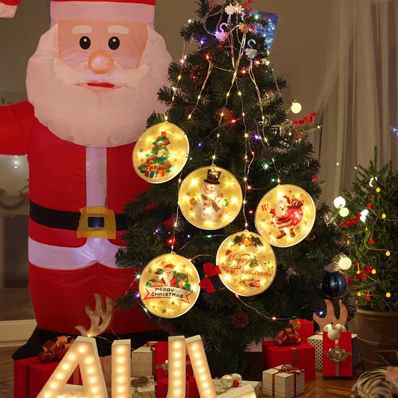 Фото Новинка 2020 г. светодиодный ственская светодиодная гирлянда с Санта Клаусом