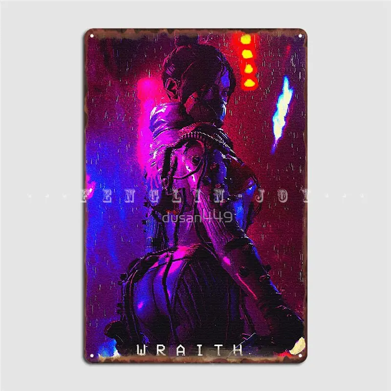 

Металлический плакат Apex Legends Wraith сезона 3, украшение гаража, домашняя стена, паб, дизайн, оловянный плакат