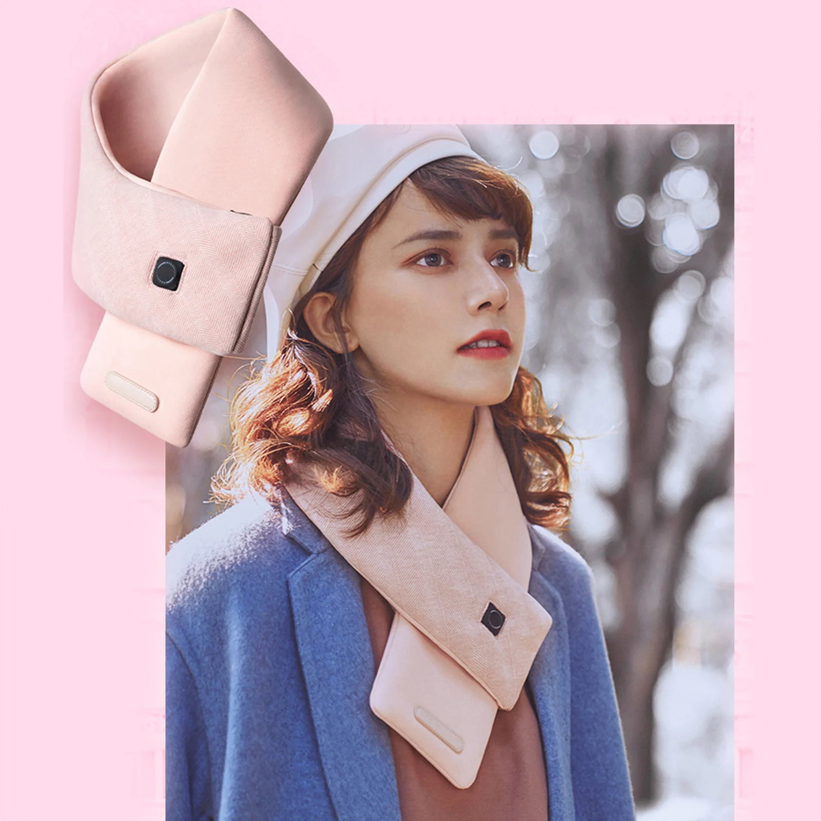 Умное usb-устройство для САМОНАГРЕВАЮЩАЯСЯ шарф с защитой шеи зимнее