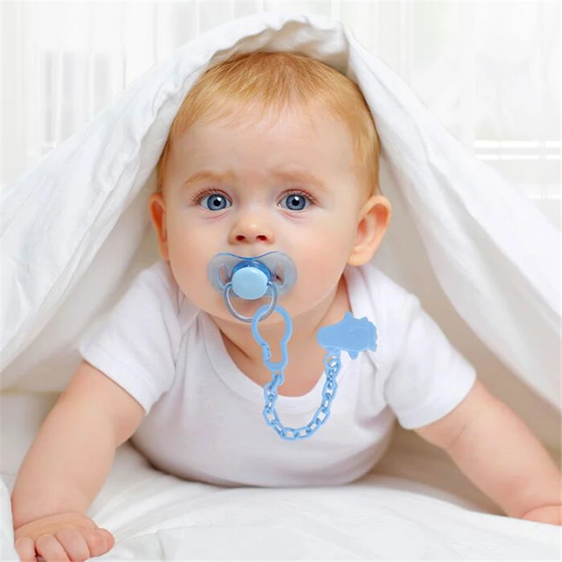 

Pacifier Nipple Chain Baby Infant Toddler Dummy Pacifier Clip Spring Soother Nipple Clip Chain Holder Strap pacifier chain
