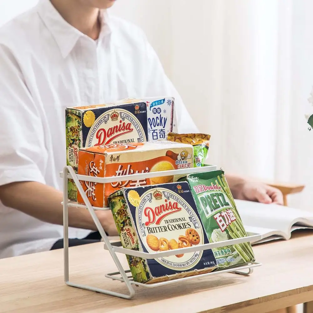 Кованая двухслойная ванная комната Настольная косметическая стойка для