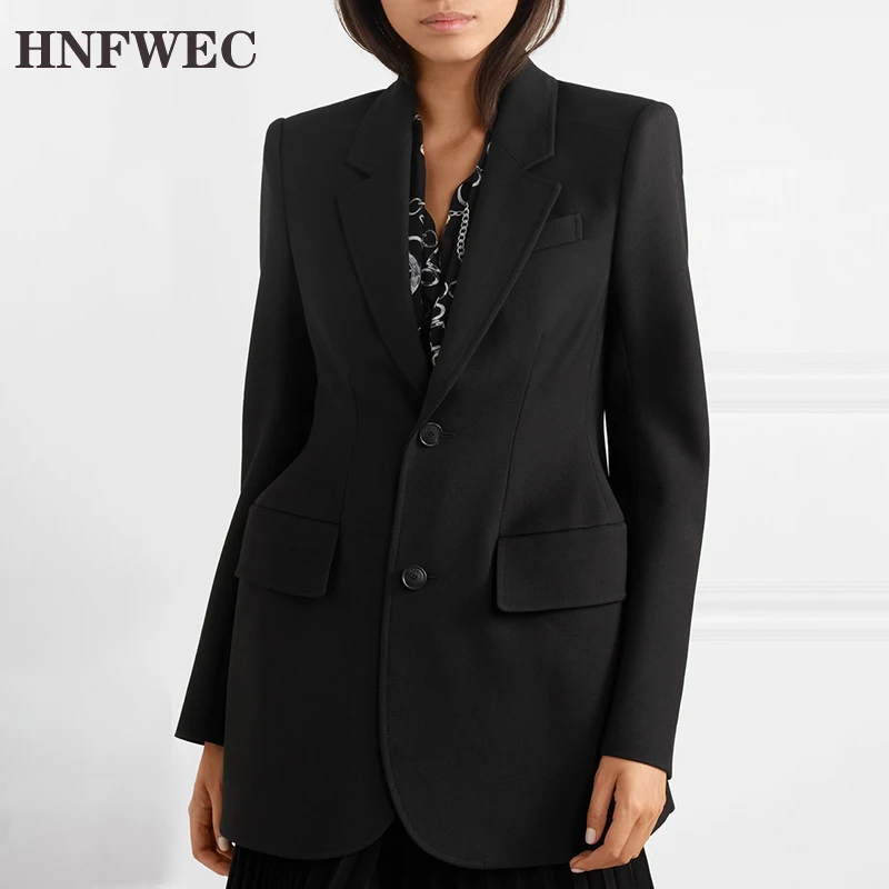 

Korean Blazer Women Notched Long Sleeve Large Size Casual Tunic Suit Female Fashion Spring Summer Clothes 2020 New P413