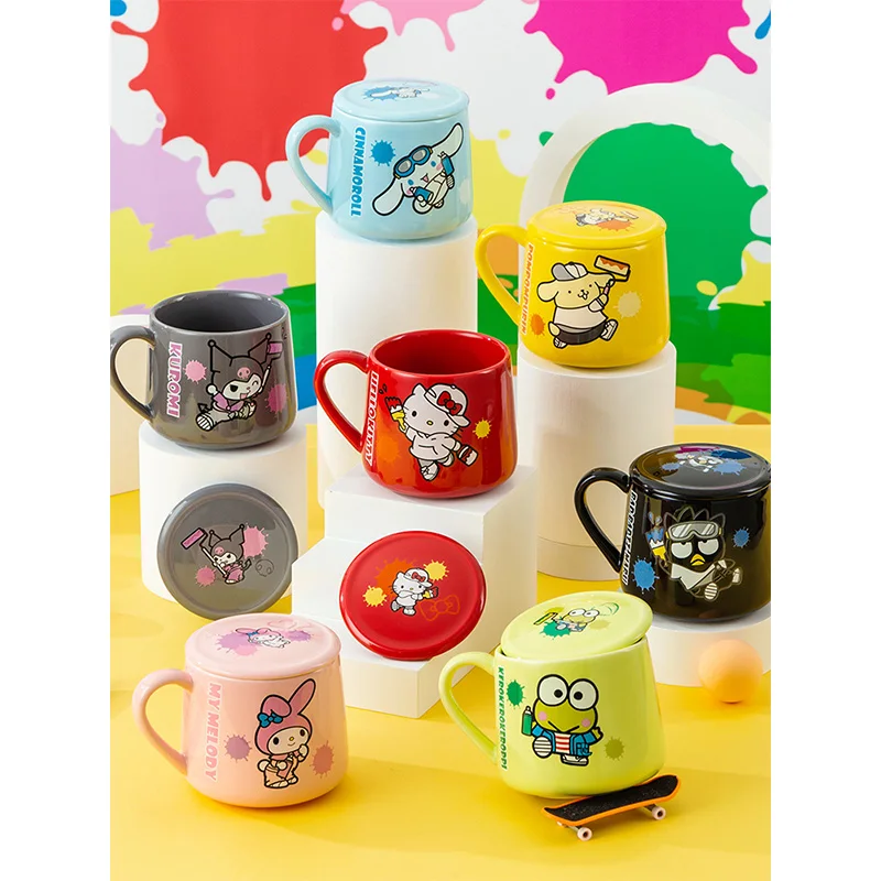 Sanrioed HelloKittys Mymelody помпон Puri KEROPPI Kuromi офисные кофейные чашки для мужчин и женщин
