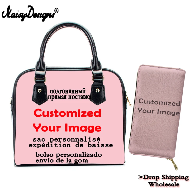 

Customized logo Image Luxury PU Handbags with Purse Women Bags Designer Girl Crossbody Ladies Bolso Sac a Main DropShip