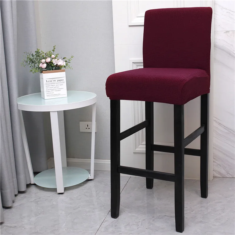 Жаккардовая ткань барный стул крышки короткие спинка обеденный чехол для кресла