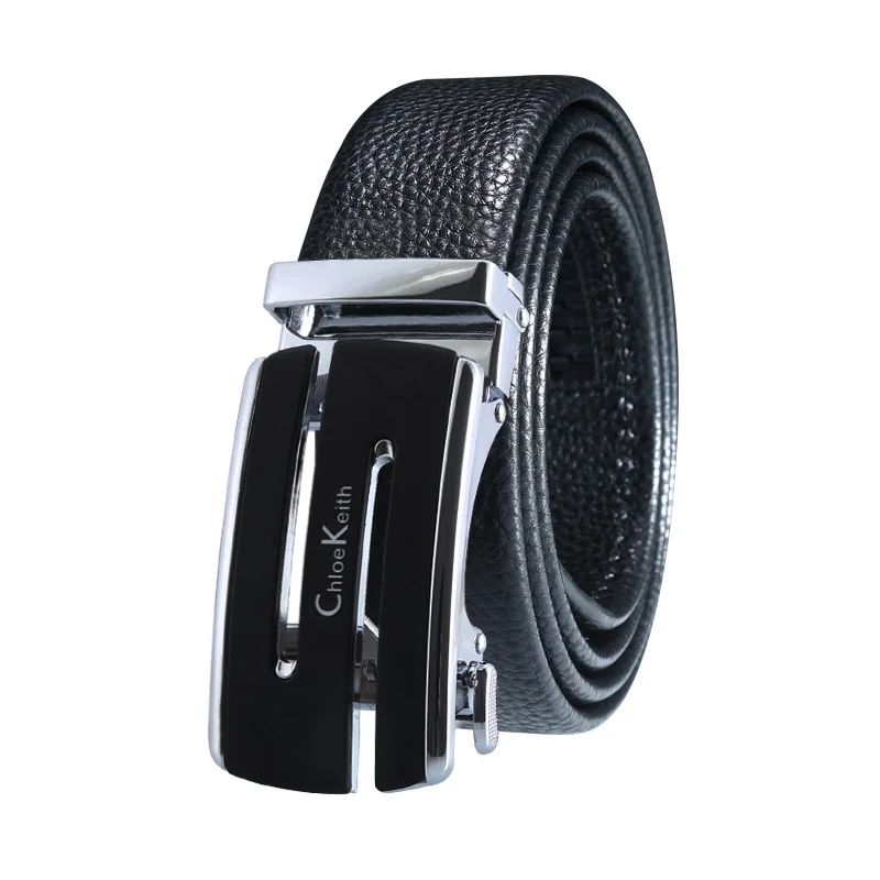

CK series Genuine Leather Automatic Letters Buckle Cowhide Belt Pure Men's Business Pants Belt H-Shaped Belt Buckle Men Belt