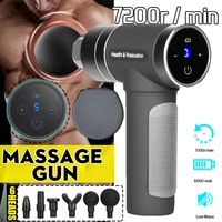 lcd display massage gun percussion deep tissue muscle massager vibrating body anti cellulite massagers pain relief usb charge