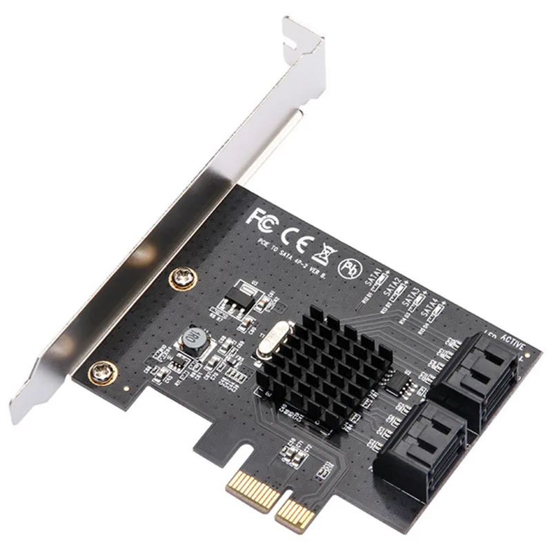 Расширительная карта Pci E 4 портовая расширения Sata 3 0 Raid 6G для порта s адаптер