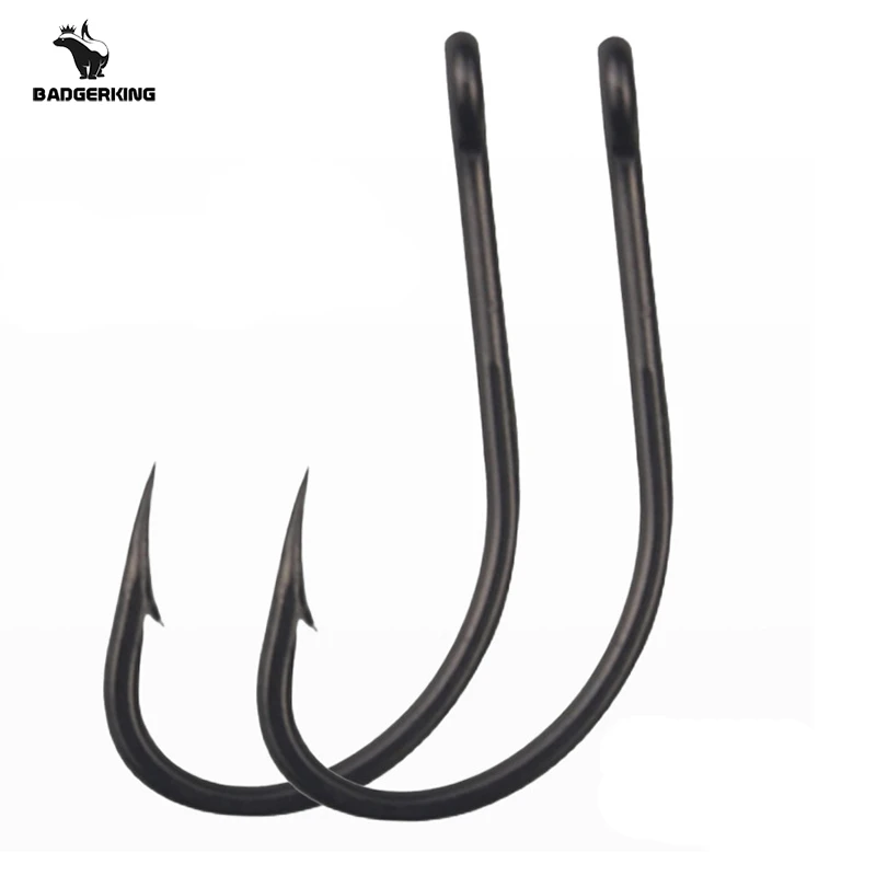 

50pcs/lot Carp hook for carp fishing hook enhanced fish hook with barb anti-rust teflon coating fishhook for carp fishing