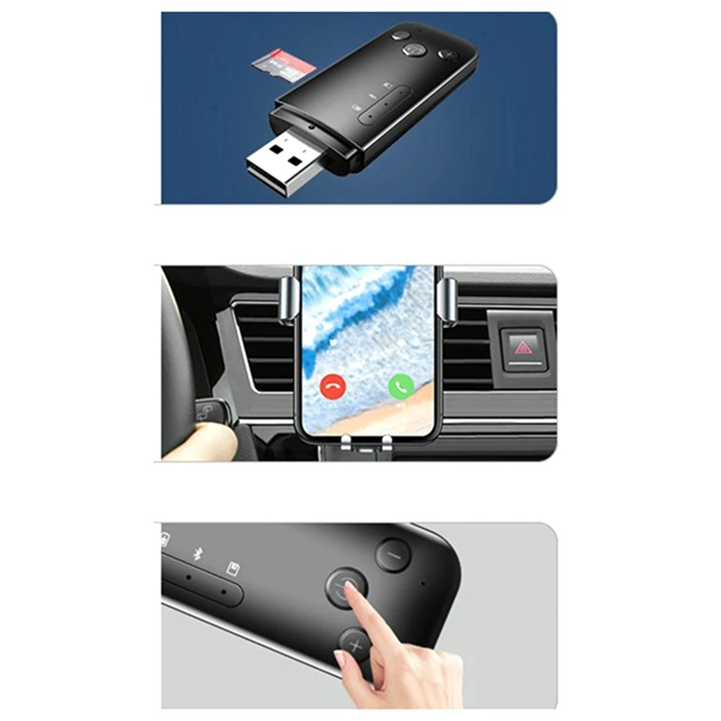 

USB Dual Output 6 in 1 Bluetooth Adapter, Wireless Bluetooth 2 in 1 Audio Receiver Transmitter with 150MAh Battery