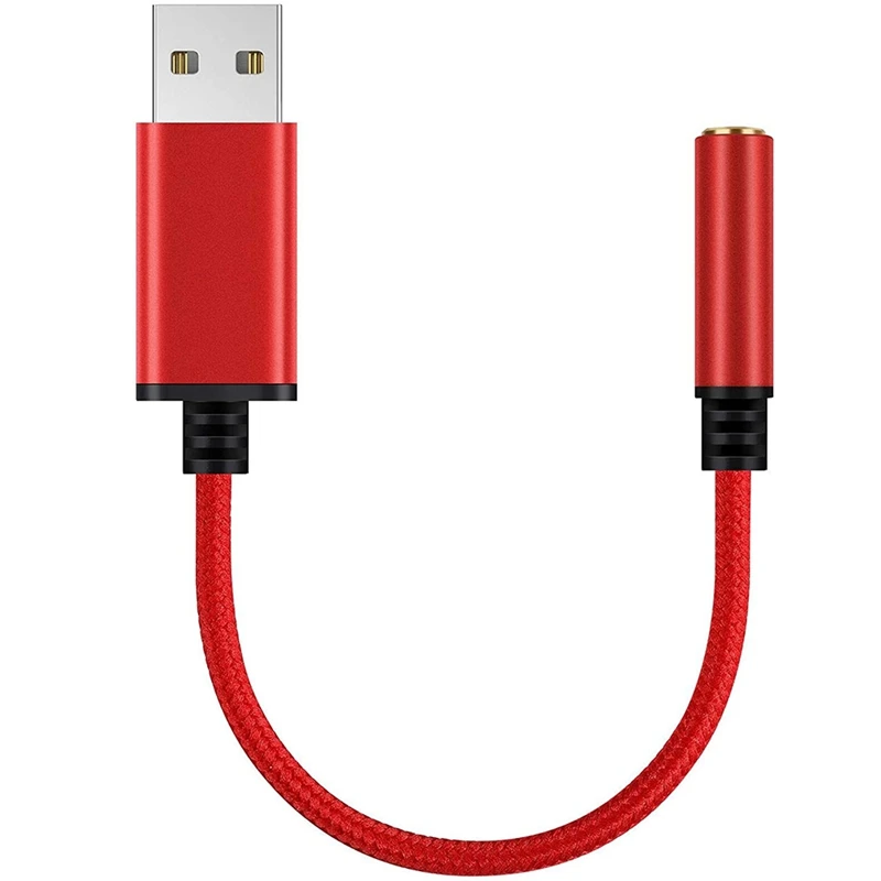 Переходник с USB на аудиоразъем для наушников 3 5 мм внешняя стереозвуковая карта
