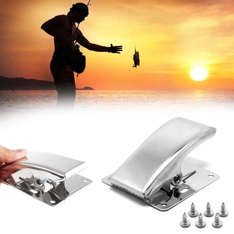 

Steel Fishtail Clips With 6 Steel Deep-jaw Cleaning Fish Fishing Screws Mounting Tools Tail Screw O7S9
