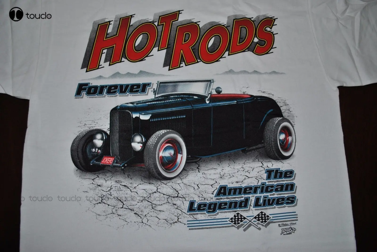 

Fashion Summer Style Funny Hot Rods Forever 1932 American Classic Car Fans Roadster Tee Shirt American Legend Tops Tshirts