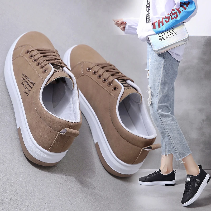 

Women Shoes Leather Woman Flat Sneakers Casual Fashion Wedge Chunky Platform Sneakers Brand Female Luxury Shoes Women Designers