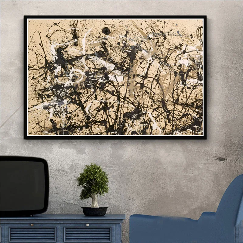 Oil Painting Canvas New Jackson Pollock Abstract Poster Prints Artist Art Wall Pictures For Living Room Home Decor | Дом и сад