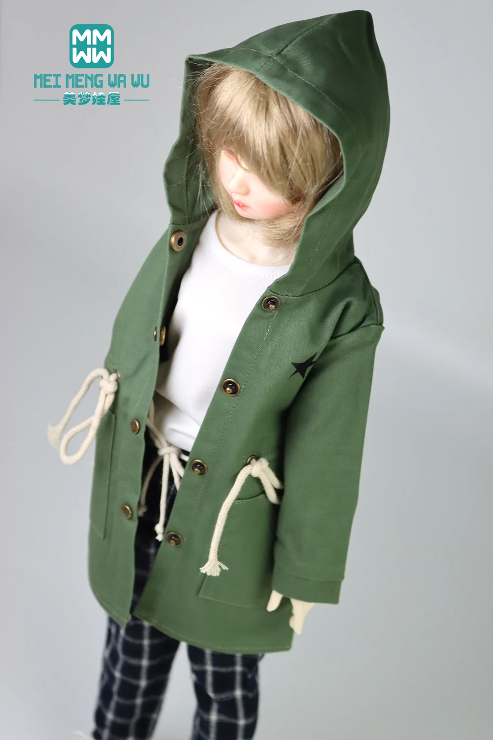 BJD Кукла Одежда Форма 43 45 см шаровой шарнир куклы 1/4 MSD модные пальто с капюшоном