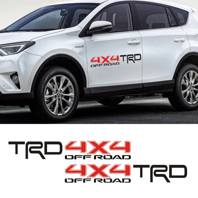 1 пара стайлинга автомобилей внедорожных ТРД 4X4 двери автомобиля Стикеры