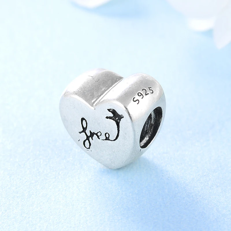 Модные бусины сделай сам из стерлингового серебра 925 пробы с узором в форме