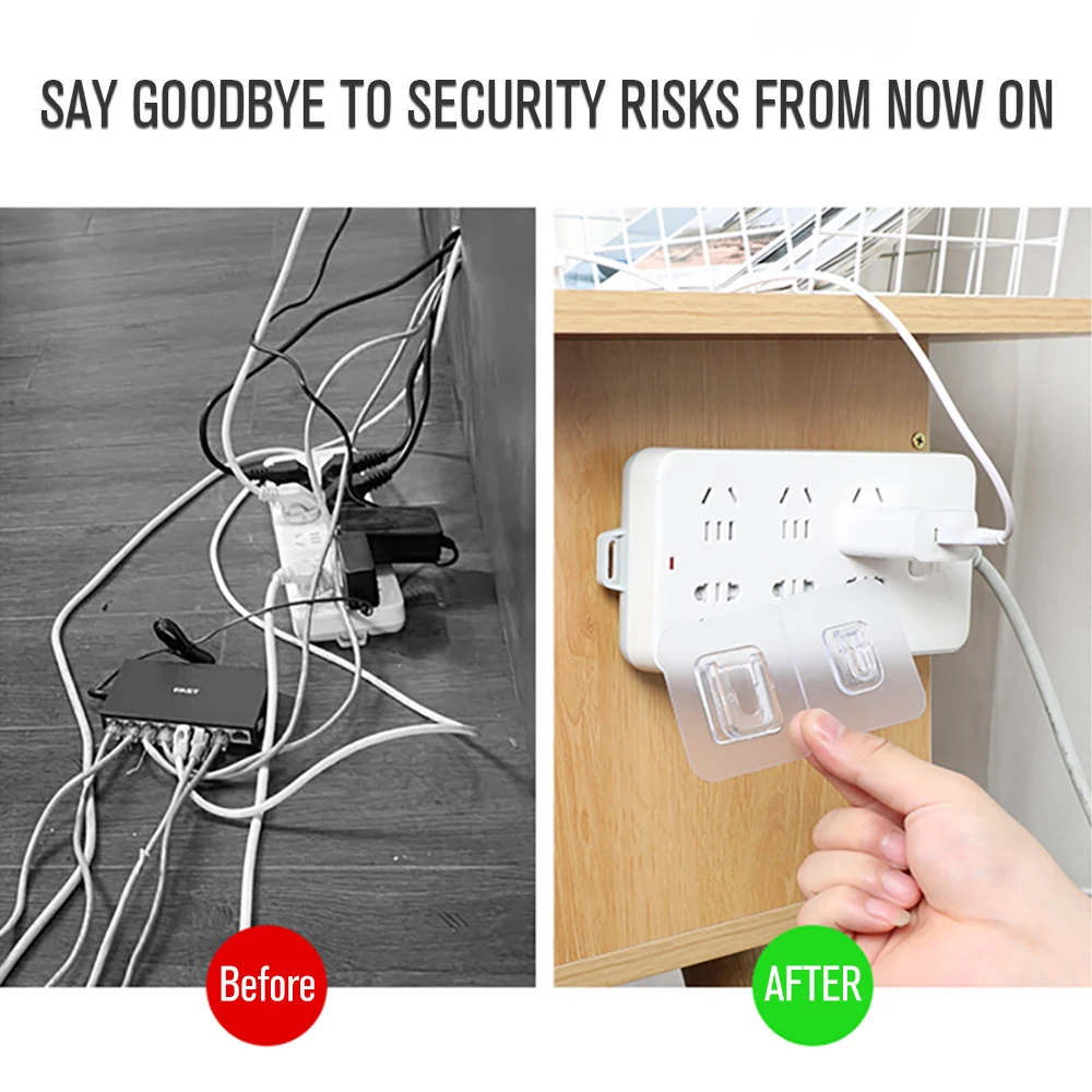 

Double-Sided Adhesive Wall Hooks Sticker Transparent Garland Hooks Suction Cups Storage Holder for Home and Kitchen Adhsive Hook