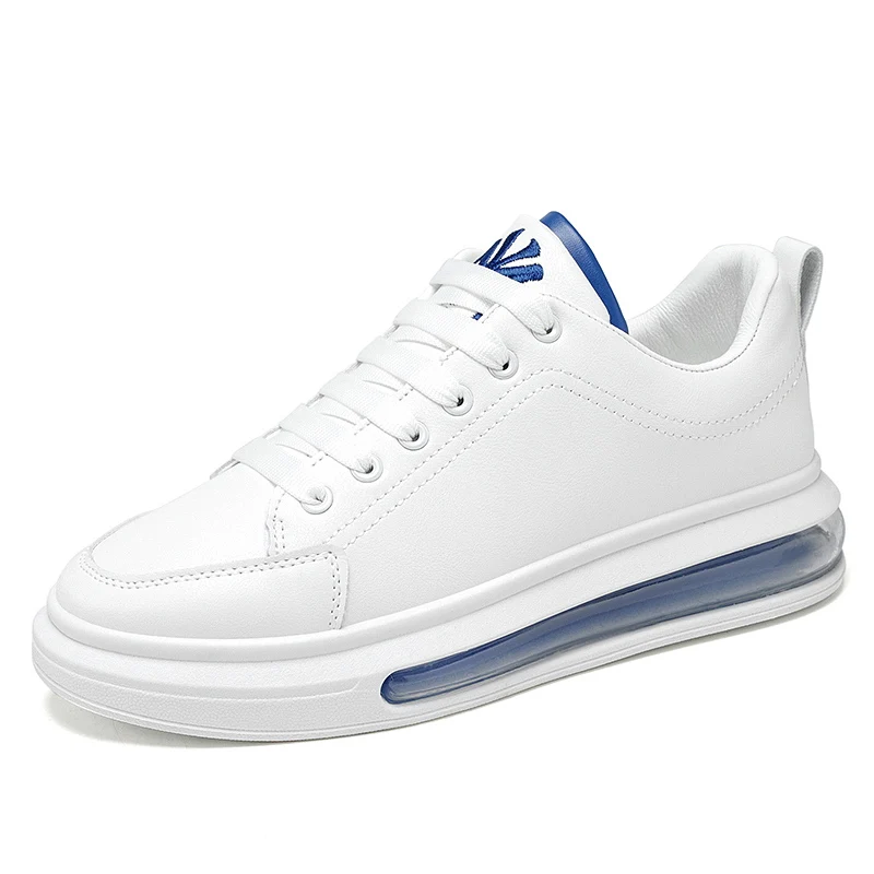 

Fashion Designer Shoes Men White Sneakers Lace-Up Round Toe Flat Men Casual Shoes Low Top Leather Skate Shoes Zapatillas Hombre