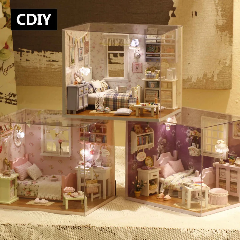 Кукольный домик деревянная мебель сделай сам миниатюрная головоломка соберите 3D