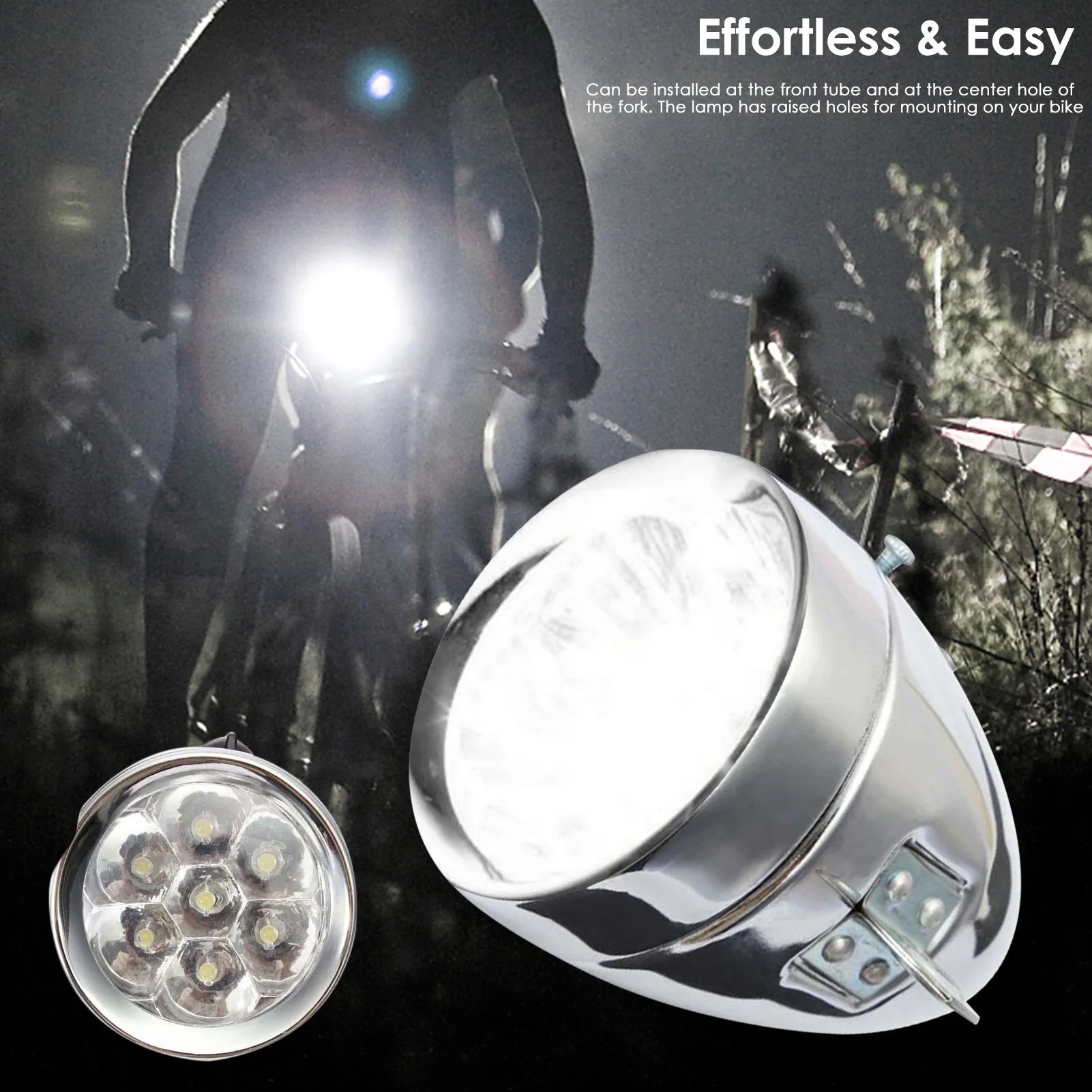 

Retro bright classic bicycle headlights bicycle high quality metal shell LED lights night riding safety headlights 2021 #W