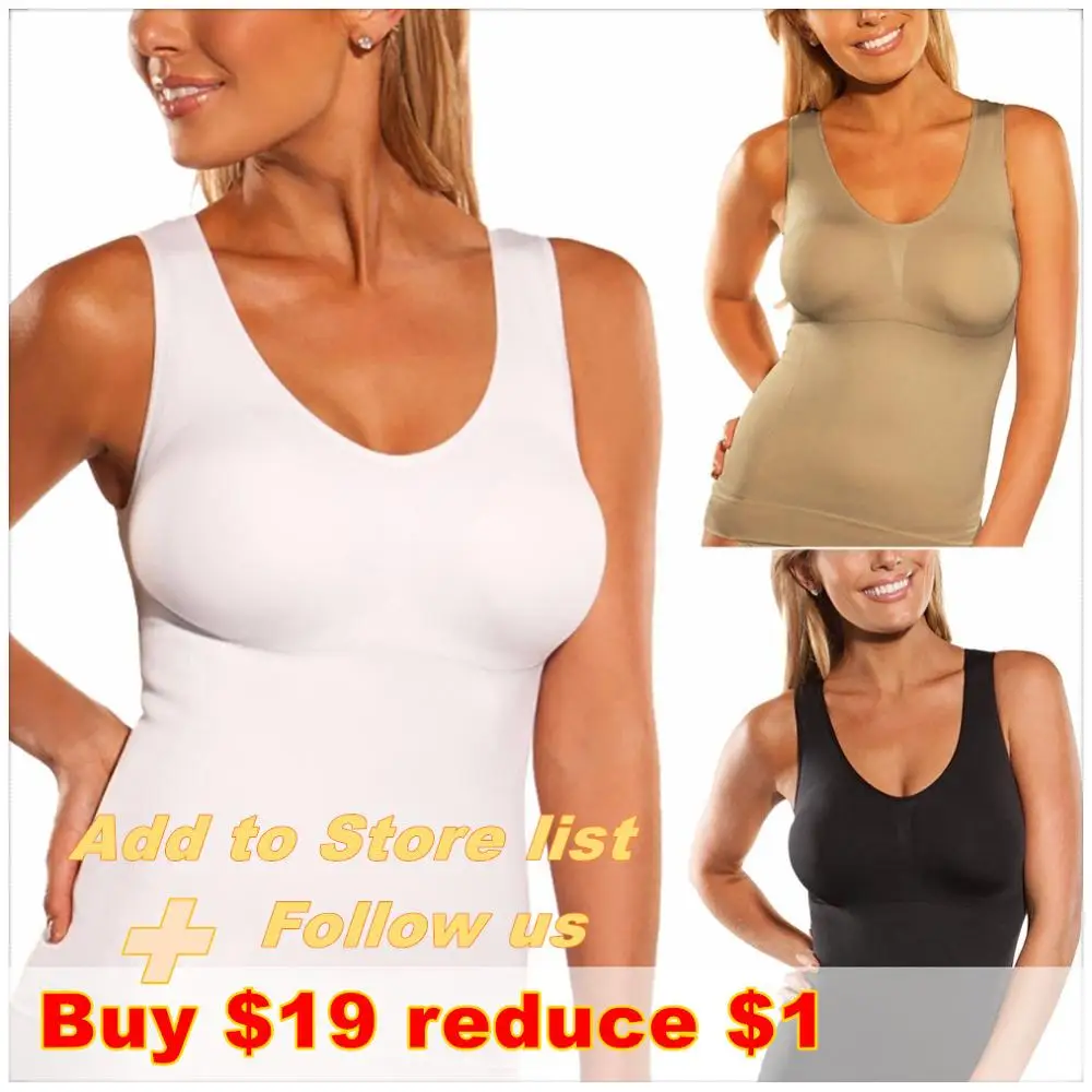 Повседневное Беспроводной Cami формирователь Топ Без Рукавов Для женщин Body Shaper