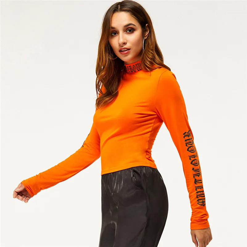 Весна осень зима мода Водолазка Топы длинный рукав хлопок Футболка тонкая