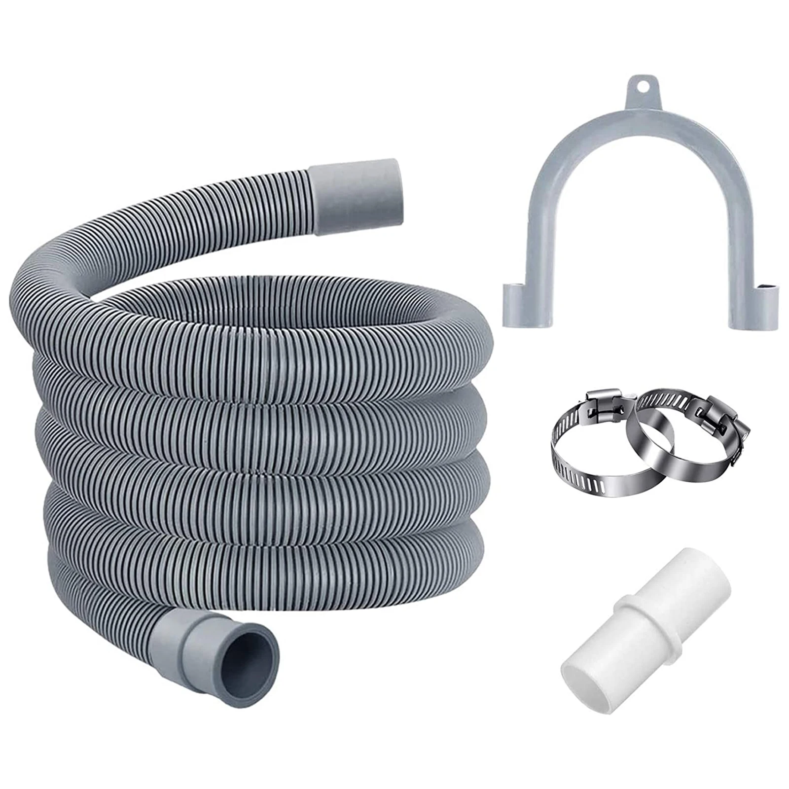 Drain Hose For Tumble Dryer, Drain Hose Extension Washing Machine, Dishwasher Hose Outlet Water Pipe Extension (2 M)