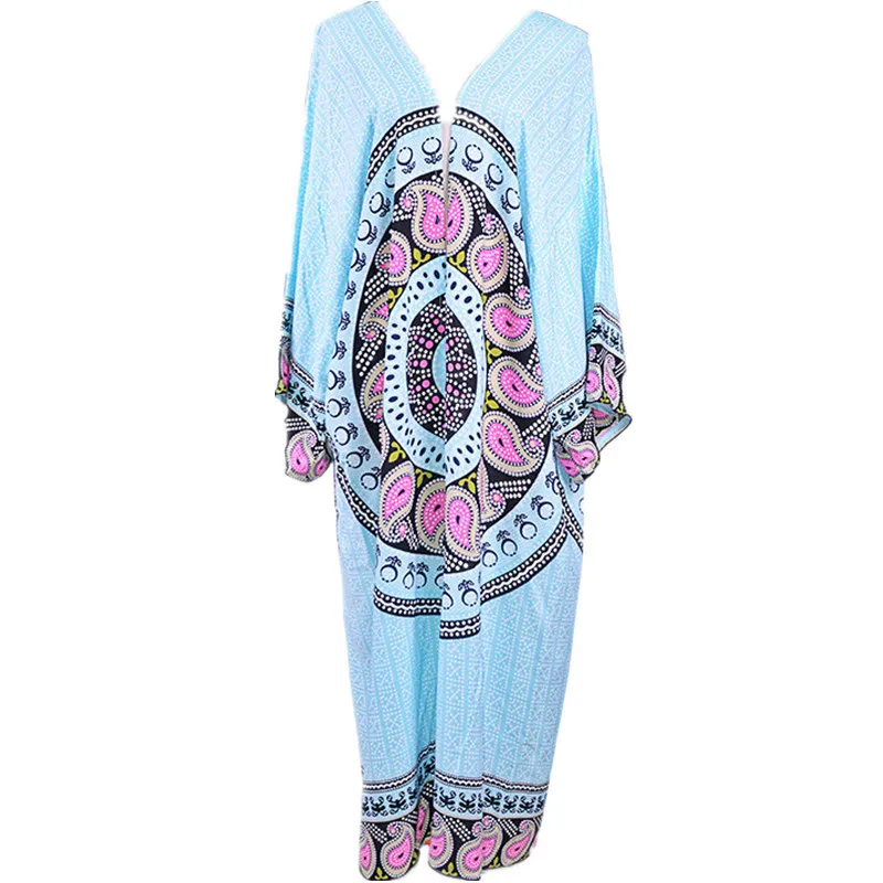 Накидка-кимоно Женская из размера плюс хлопка с цветочным принтом | одежда