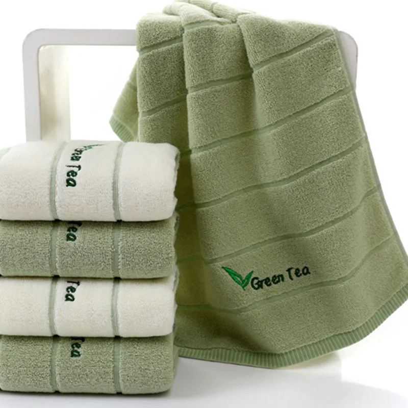 Горячая Распродажа зеленое чайное полотенце 100% хлопковое волокно мягкое детская