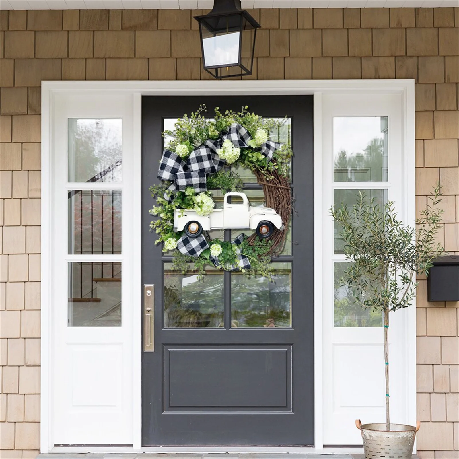 

Summer Farmhouse Truck Wreath Latest Way to Welcome Summer Front Door Decor Round Door Hanging Sign ASD88
