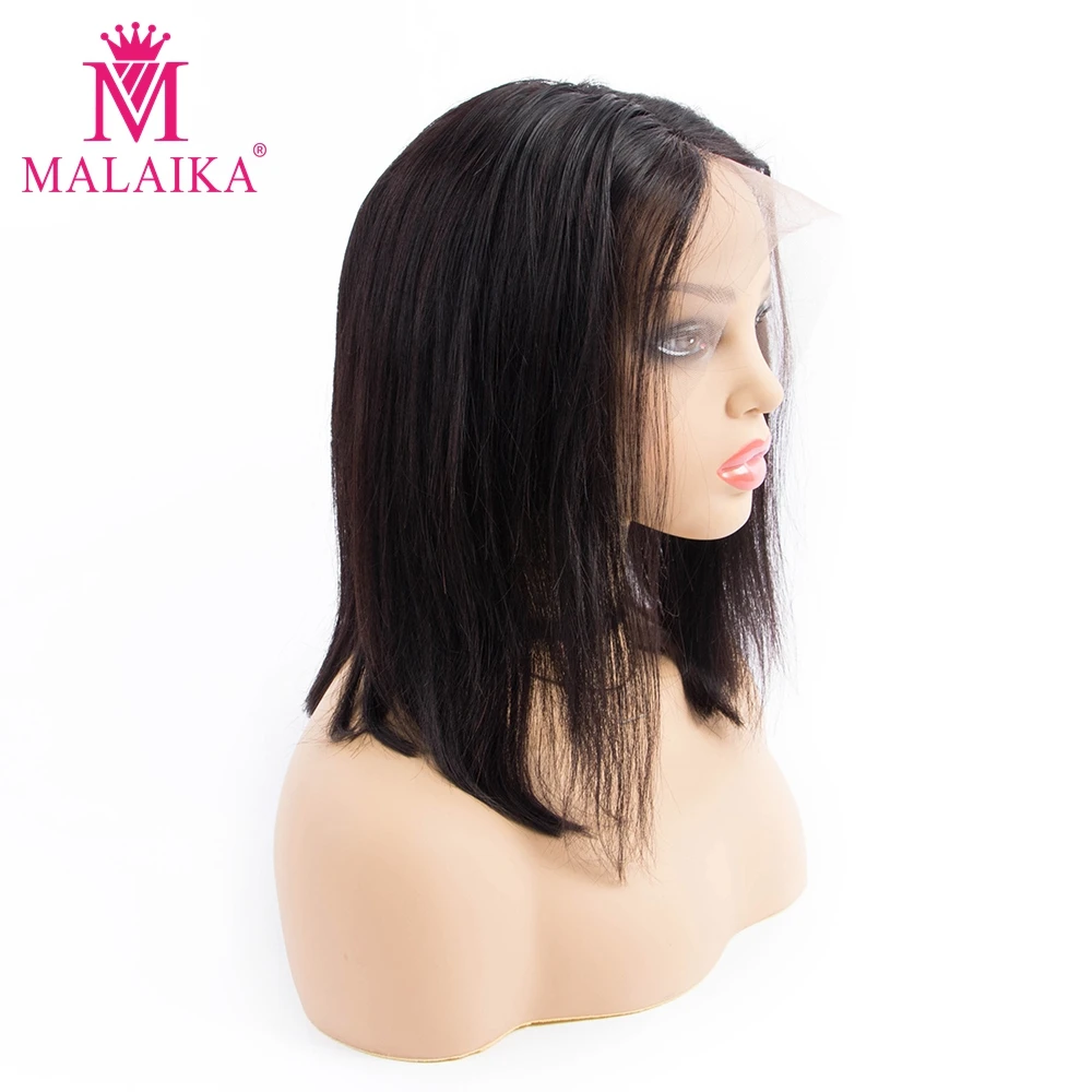 Парики MALAIKA 13x4 Короткие на шнуровке спереди индийские человеческие волосы без