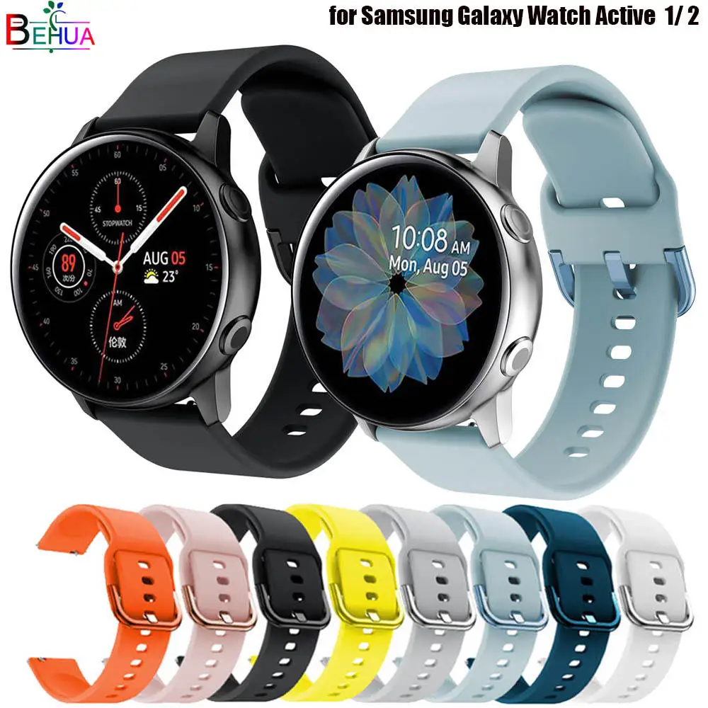 Силиконовый оригинальный ремешок для часов Samsung Galaxy watch active1 active 2 40 мм 44 мм/3 41