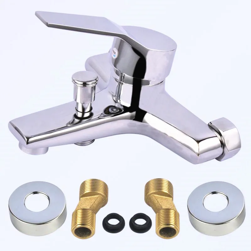 copper wall mounted shower faucet bathroom water tap triple hot and cold bathtub handheld shower tap mixer faucet shower faucet free global shipping