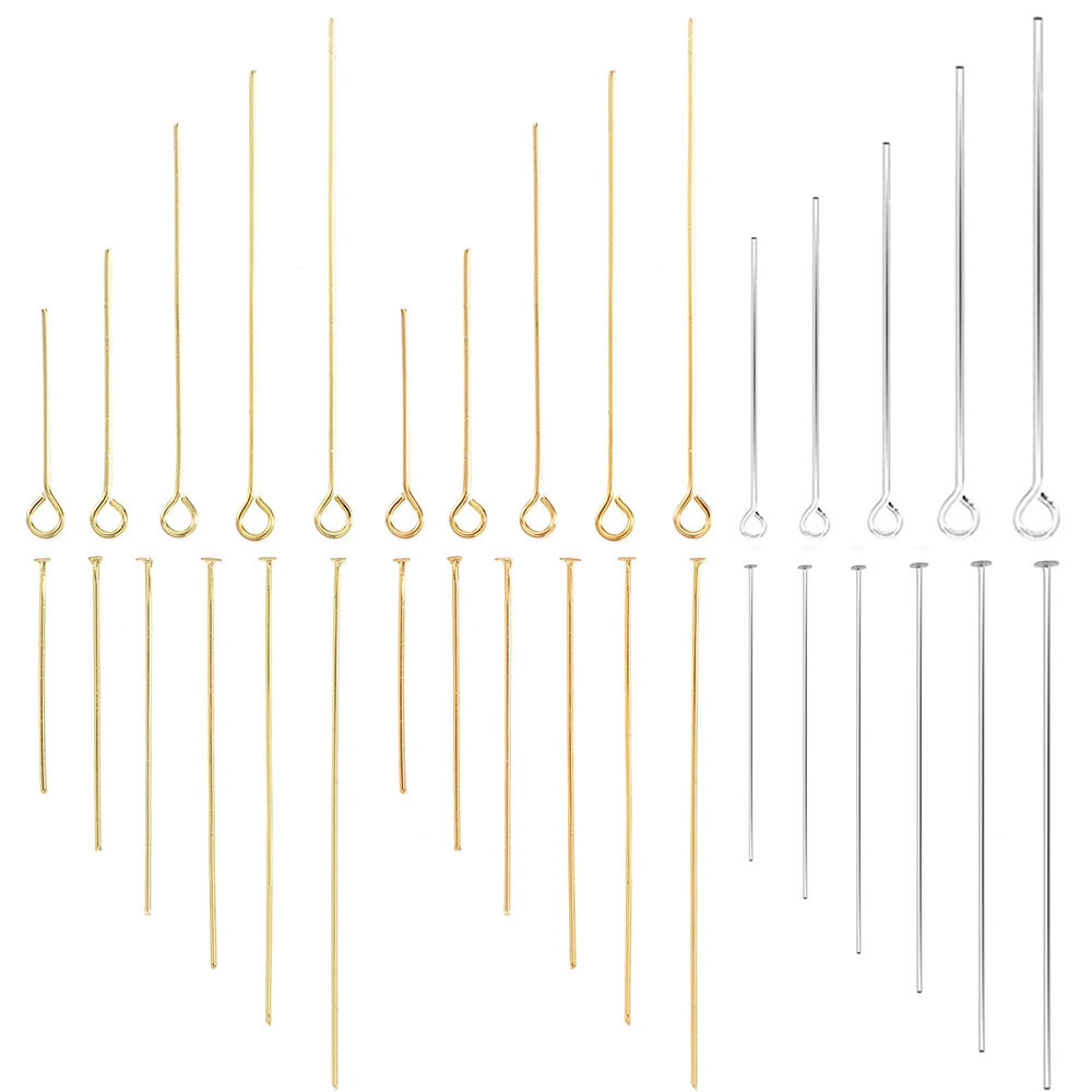 Штифты для сережек позолоченные с плоским наконечником 20/30/40 мм 100 шт./лот |