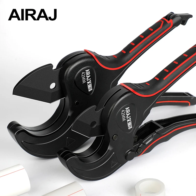 

AIRAJ Pipe Cutter 32-75MM Pipe Scissors SK5 Material Ratchet PVC/PU/PP/PE Hose Pipe Cutter Scissors Hand Tools Repair Tools