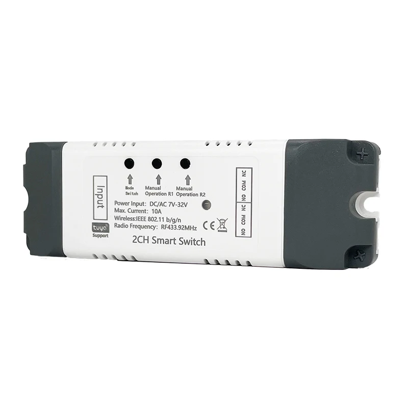Tuya Smart Life RF 2-канальный переключатель Wi-Fi 5/32 В Inching Interlock Самоблокирующийся модуль
