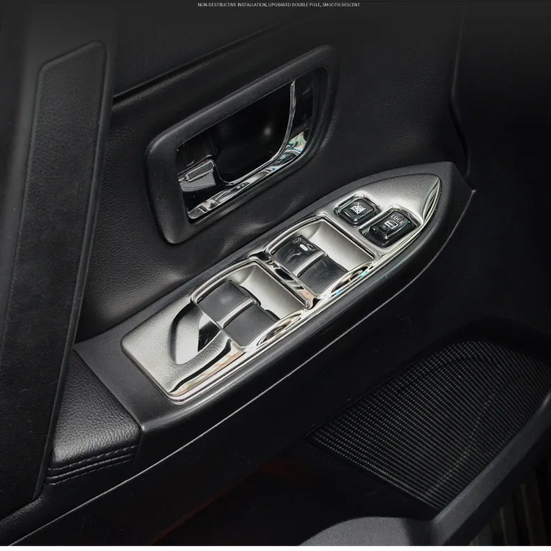 Декоративная оправа из нержавеющей стали для стекла Mitsubishi Pajero V93V97 AA751 4 шт./компл. |