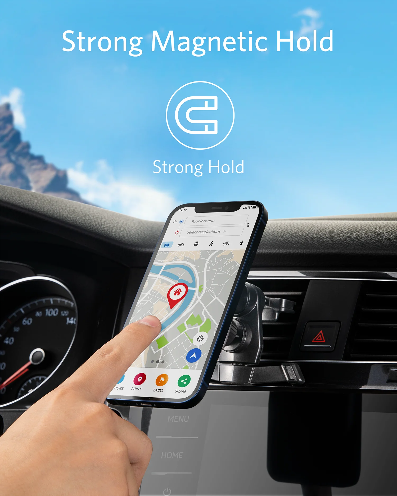 Anker магнитное автомобильное крепление для iPhone 12 автомобильный держатель