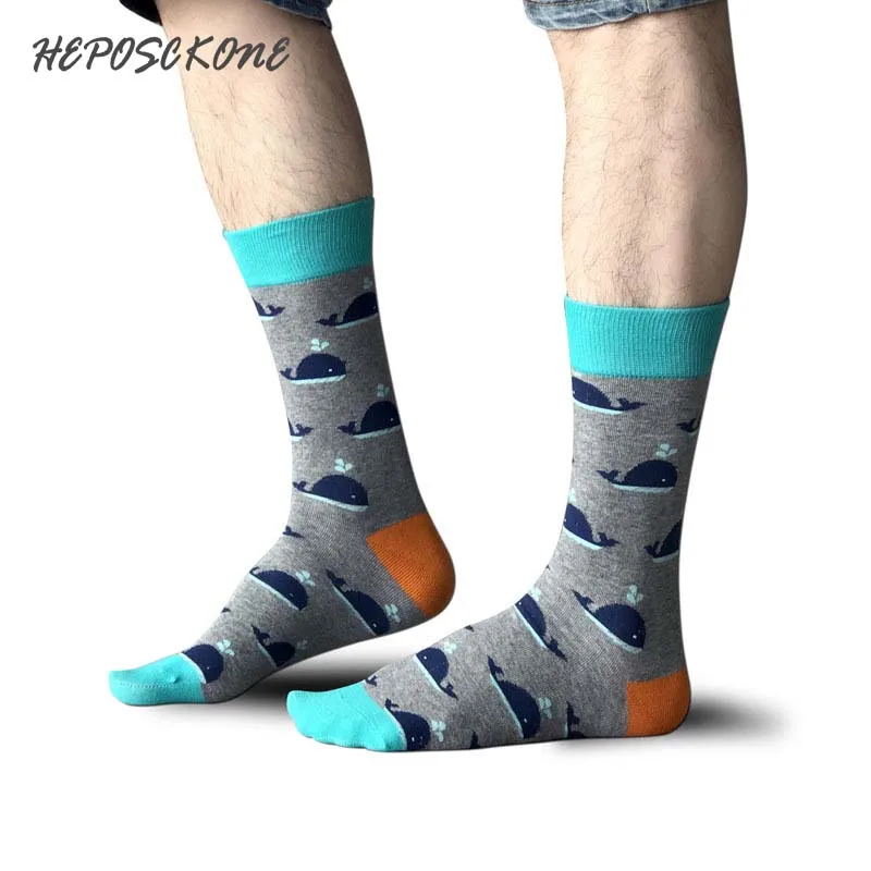 1 пара большой Размеры Для Мужчин Хлопчатобумажные забавные носки &quot птицы