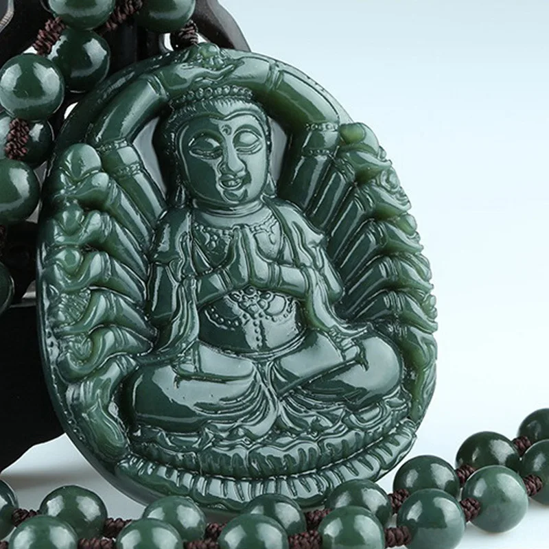 Подвеска из натурального зеленого золота с нефритом подвеска нефрита для богини