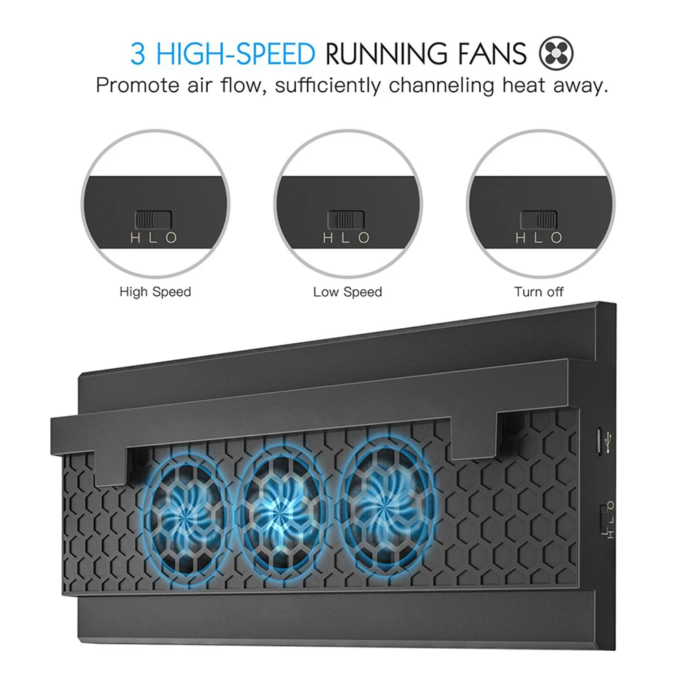 2 USB порта зарядки игровой консоли охлаждающий вентилятор для Xbox One Slim 3