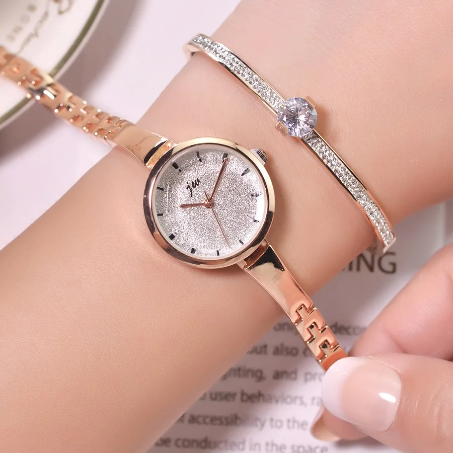 

Frauen Armband Uhren 2019 Mode Glanzende Damen Armbanduhren Luxus Gold Edelstahl Weibliche Quarzuhr Silber Uhr