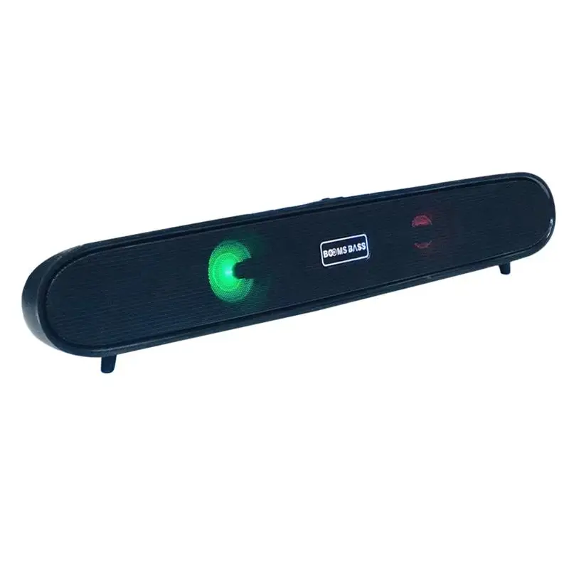 

1 PC Portable Rechargeable Durable USB Drive TF Card AUX IN Stereo Speaker TV Soundbar