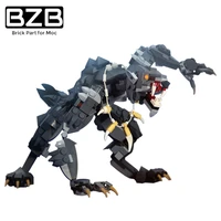 bzb moc 30412 movie series decorations turn into werewolf building blocks model brick childrens birthday gifts toys